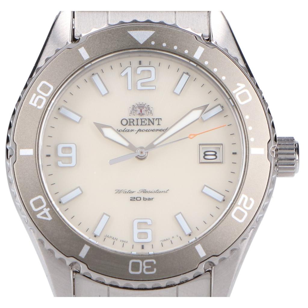 ORIENT RN-WJ0003S Mako 40 Stainless Steel Diver's Quartz Watches Silver/IvoryUsed