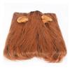 Pet Costume Funny Lion Mane Wig Headgear Hat Halloween Festival Decor for Dog
