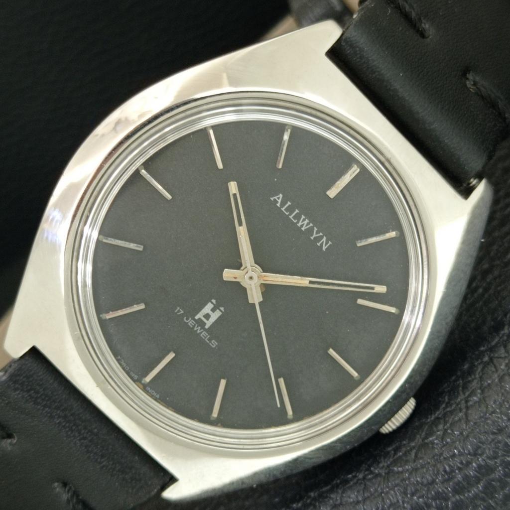 ВИНТАЖНЫЕ МУЖСКИЕ ЧАСЫ ALLWYN 6300A С РУЧНЫМ ЗАВОДОМ ИНДИЯ ОРИГИНАЛ ЦИФЕРБЛАТ a708145-1