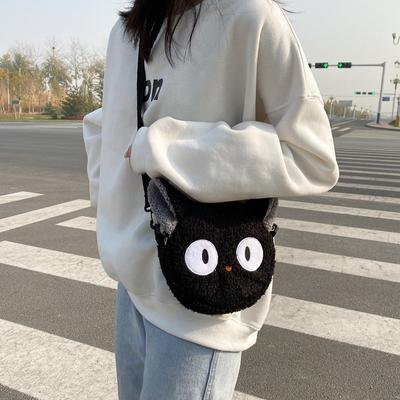 Kawaii-veske i japansk stil for kvinner tegneserie plysj skulderveske for kvinner Crossbody-veske Liten telefon- og veskeveske Bolsa Feminina