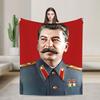 Lenin Joseph Stalin Super Warm Blankets  Kids Adult Plush Throw Blanket Funny Couch Chair Flannel Bedspread Sofa Bed Cover