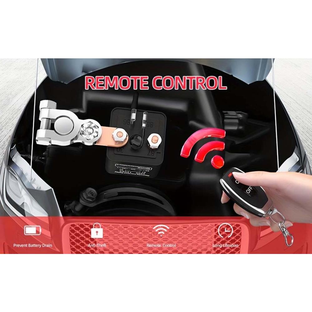 Heavy-Duty Sturdy Reliable Anti-Theft 12V 200A Anti-Theft Remote Kill Switch Kit