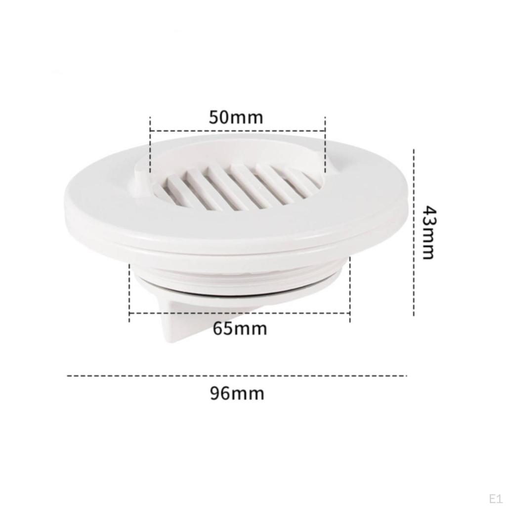 Baitwell Plug Reliable Seal Boat Drain LowProfile for Anglers, Livewells, Boats, Yachts White