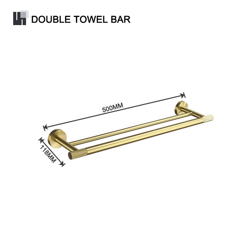 European Luxury Brass Bathroom Set: Knurled Towel Bar, Tissue Holder, Coat Hook, Toilet Brush, Soap Dispenser, Towel Ring.