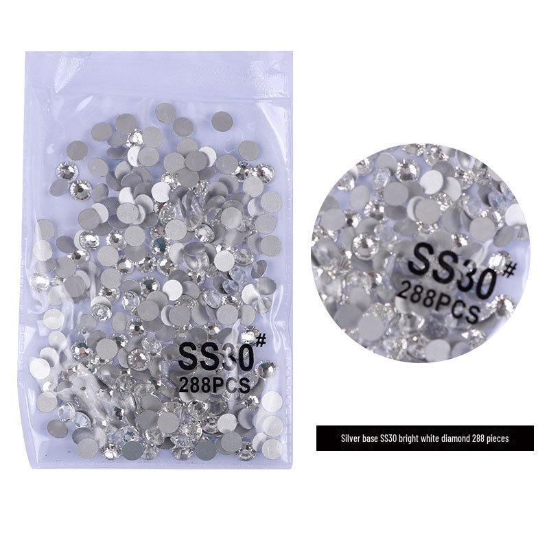 

Серебряно-белые чешские стразы AB Fantasy Color для дизайна ногтей с бриллиантами - Super Flash, с плоским дном, не опадают