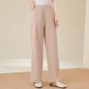 Women's Wool Blend Elastic Waist Straight-Leg Pants