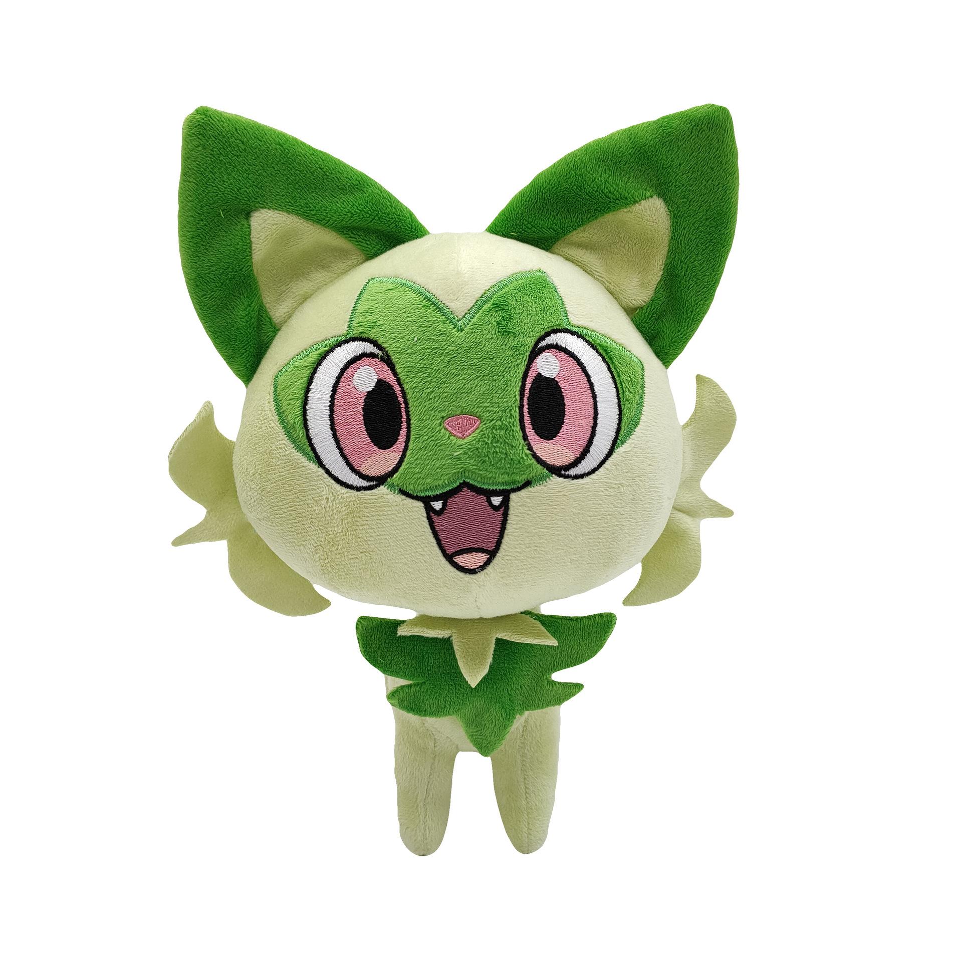 

25cm Sprigatito Pokemon Plush Doll Japan Movie Anime Cat Sprigatito Green Fox Fuecoco Quaxly Stuffed Toy Birthday Gift for Kids