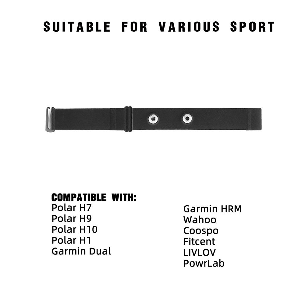 3-1PC Heart Rate Replacement Sensor Band Belt Soft Fitnesss Chest Band Chest Belt Compatible with Polar Garmin Magene Band Strap