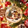 2D Flachmuster Weihnachtsbaumkugel-Schmuck Transparente Feiertagsbaum-Dekoration Geschenketausch