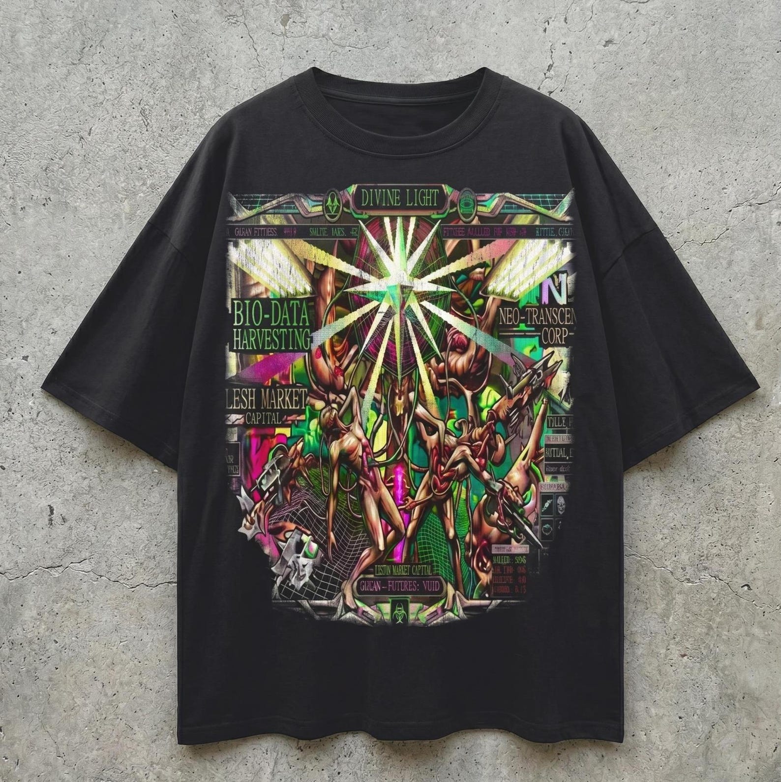 Cruelty Squad Market Manipulation Biopunk Oversized Cotton Tee M