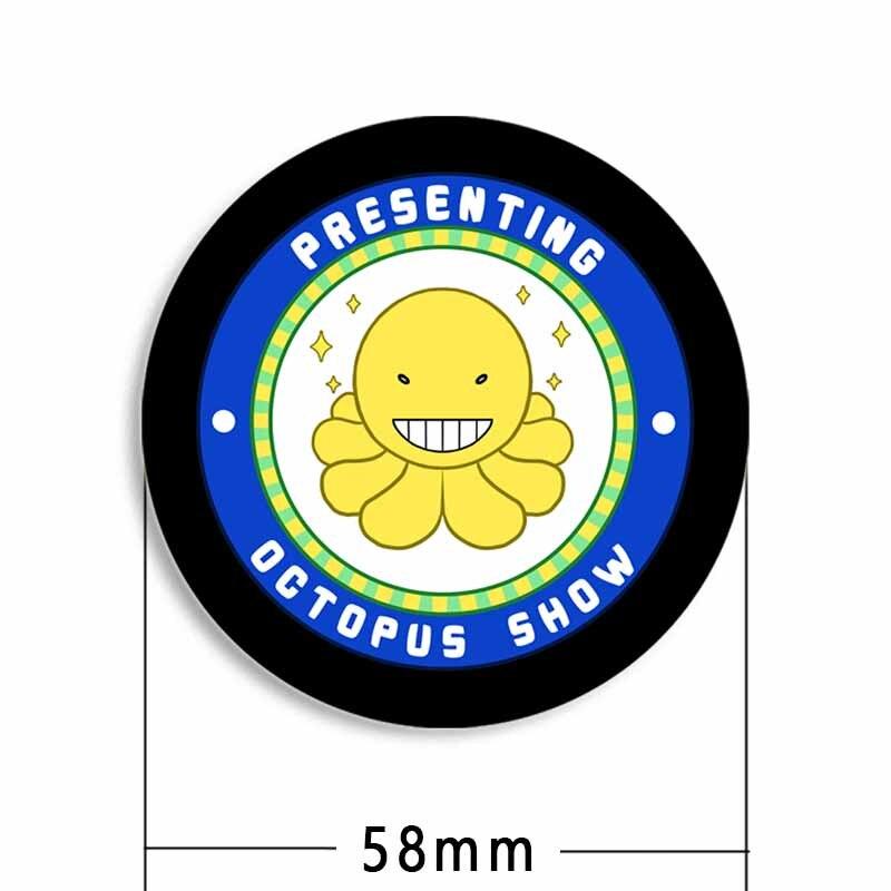 58MM 58mm Ručně vyráběné brož Pin Anime Atentát Učebna Brože Kreslený Cosplay Odznaky Batoh Dekorace klobouku Odznaky do klopy Dárky