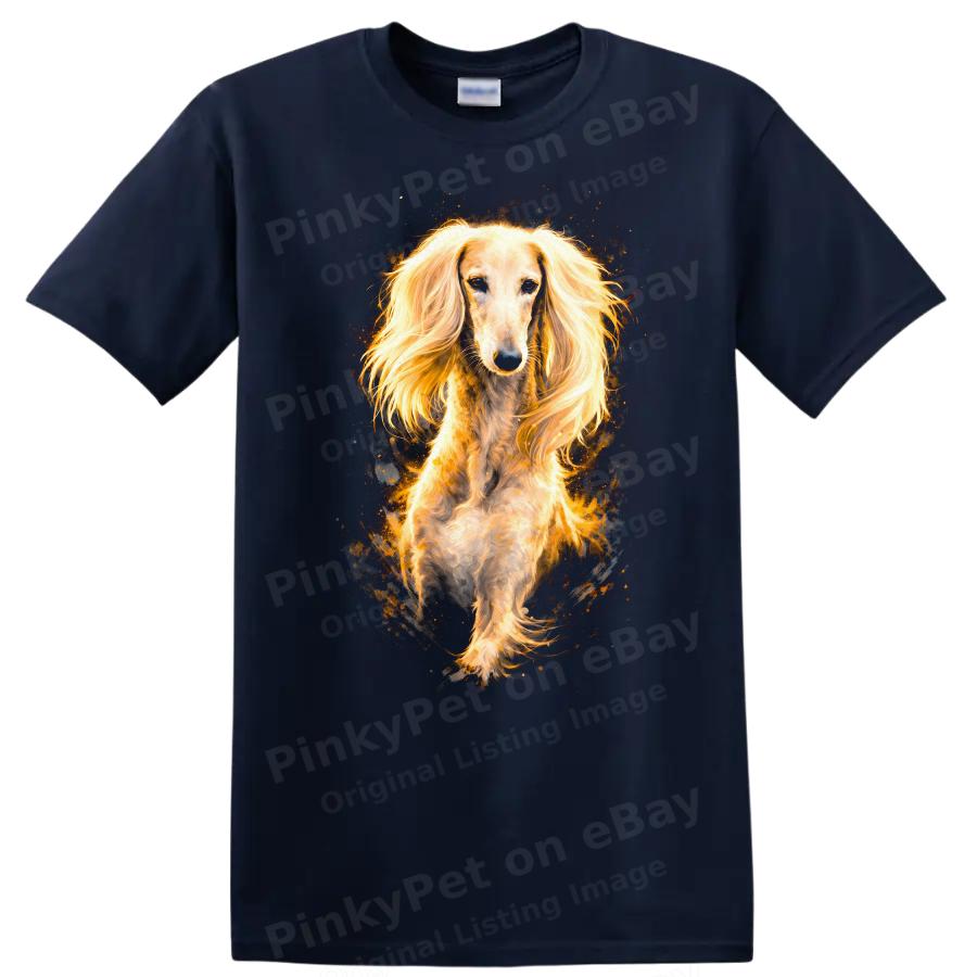 Dachshund Dog Art T Shirt Cool Graphic Design Long Haired Dog Lover Tee