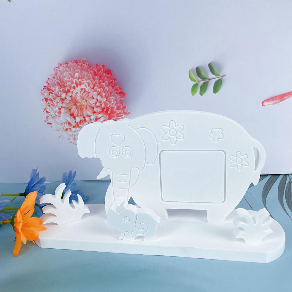 Silikonová forma slon Pryskyřičná ozdoba Formy na odlévání Ručně vyráběná stolní dekorace Sádrová forma Nástroj pro výrobu Domácí dekorace