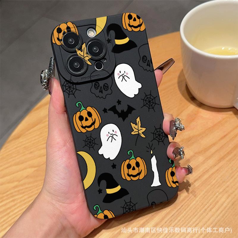 Halloween element Apple 15promax mobile phone case iphone14 is suitable for 12/13mini new 16Pro soft