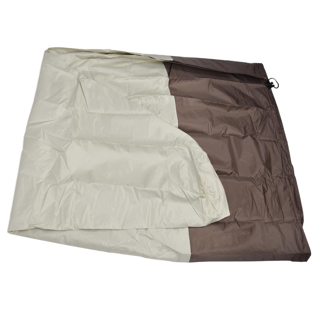 Garden Fountain Cover 210D Silver Coated Oxford Cloth Waterproof Statue Protective Cover for Outdoor PatioBeige and