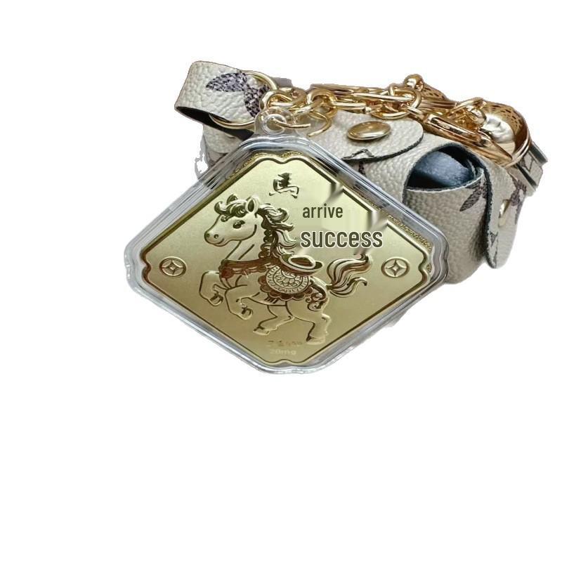 Kreativt 999 Rent Guld Tecknad Charm Hängsmycke för Telefon & Väska - Gyllene Nyckeln till Omedelbar Rikedom