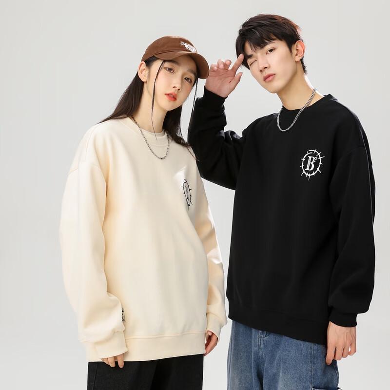 Fengxun Unisex Locker geschnittenes bedrucktes Rundhals-Sweatshirt