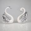 2pcs Swan Model Figurine Collectibles - Swan Cake Topper, Dessert Baking Decor Ornament, Car Interior & Home Decoration