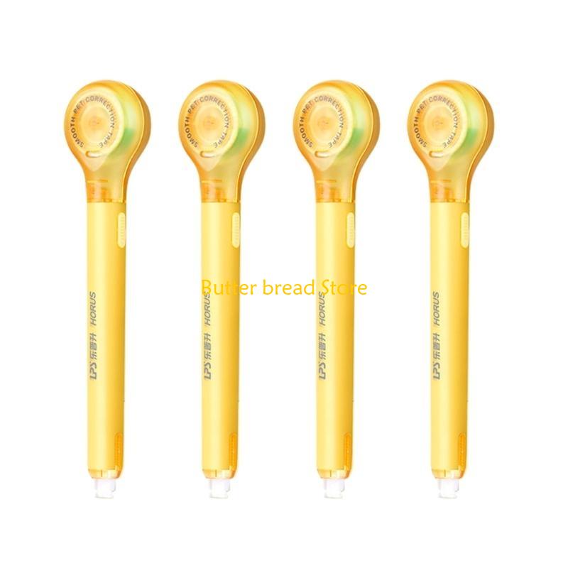 W89C 4 Pieces Refillable Correction Tape Pen 6mx5mm for Note Taking Card Making
