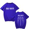 Womens Oversized Loose Fit Cotton T-Shirt With Graphic Print Round Neck Short Sleeve Casual Top