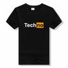 Funny T shirt Tops Techno T-Shirt Sexy Techno Hub 2 Letter Print Cotton Sleeve Humor Style tshirt Techno short sleeve tshirt