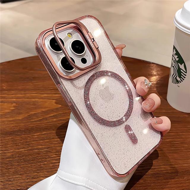 Luksusa Magsafe magnētiskais zibspuldzes objektīva turētāja statīvs iPhone 16 Pro Max tālruņa vāciņš priekš iPhone 11 12 13 14 15 Plus aizsargpārsegs