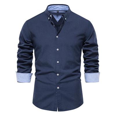 Camicia Bianca di Cotone Uomo Camicia con Bottoni Uomo Slim Fit Camicia da Lavoro di Alta Qualità Camicie Social da Abito da Uomo
