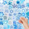 50pcs Snowflake Crystal Cartoon Stickers for Christmas Decoration, Laptop, and DIY Planner