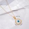 Fashion Hamsa Evil Eye Zircon Pendant Necklace Stainless Steel Chains High Grade Geometric Choker Jewelry Gifts For Women Girls