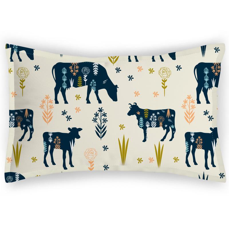 Mr. Bag Chinese Style Cow Shading Pillowcase Children's Cartoon Pillowcase Digital Printed Pillowcase