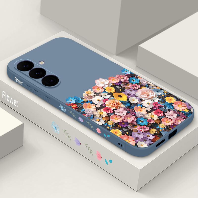 Cartoon Lucky Flower Case For Samsung S26 S25 Ultra S24 S23 S22 Plus S21 FE A15 A16 A17 A35 A36 A54 A55 A56 5G Soft Silicone Cover
