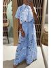 2025 Summer Elegant Lace Hollowed-Out Shirt and Long Pants Set