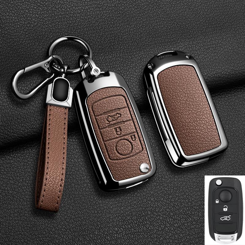Zinc Alloy Flip Key Case Cover Shell For Fiat Tipo Toro Nuovo Freedom 500X Doblo Argo Grazie Protector Keyless Fob Accessories