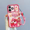 KEYSION Shockproof Case for Realme Note 80 with Lanyard Soft Silicone Cute 3D Cartoon Doll Phone Cover for Realme Note 80