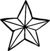 Printtoo Star Pattern Square Diary Card Brown Wooden Rubber Stamp Craft Block-2 x 2