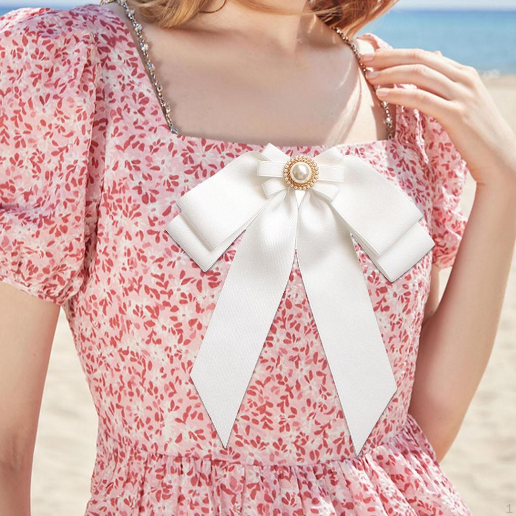 Elegant Bow Tie Brooch Pin for Women's Attire