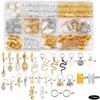 173Pieces Hair Coil Dreadlocks Beads Metal Hair Cuffs Hair Jewelry Rings Clips for Braids Accessories Gold and Silver