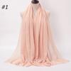 Women's Solid Color Pleated Scarf with Fringe