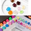 Nail Art Beads Transparent Glass Color Mixing Display Palette for Polish Gel