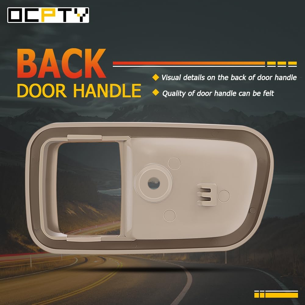 OCPTY Door Handles Interior Rear Driver Left Passenger Right Side Replacement fit 2000-2006 for Toyota Tundra Inside Inter Door Handles Texture Beige