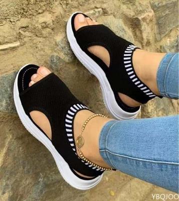 Women's Sandals Summer Wedges Footwear Platform Sandals Women Female Comfort Slip On Peep Toe Ladies Sandals Zapatillas Mujer