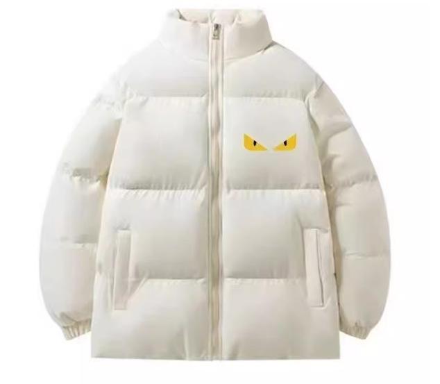 

Unisex Little Monster Cotton Jacket: Eye of the Devil Winter Coat – Trendy, Loose, Thick, Warm, and Zippered. M абрикосовий