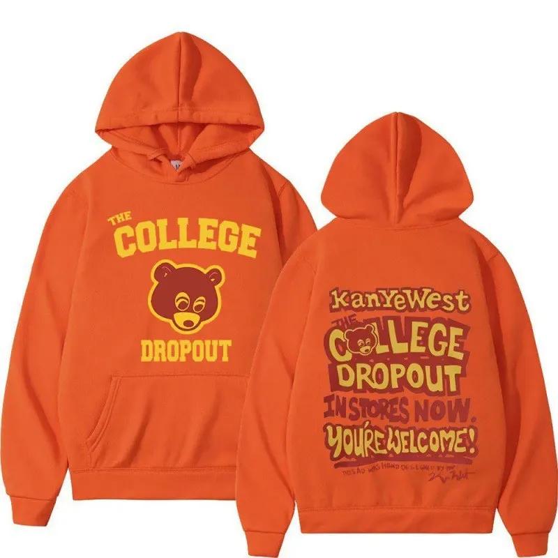 Kanye West College Casual Hoodie Music Fashion Trend Suitable for Both Men and Women Hoodie Autumn and Winter Warm Pullover