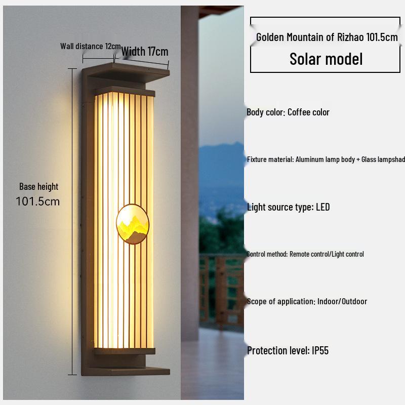 Solar Italian-Style Courtyard Wall Light – Waterproof, No Wiring Needed