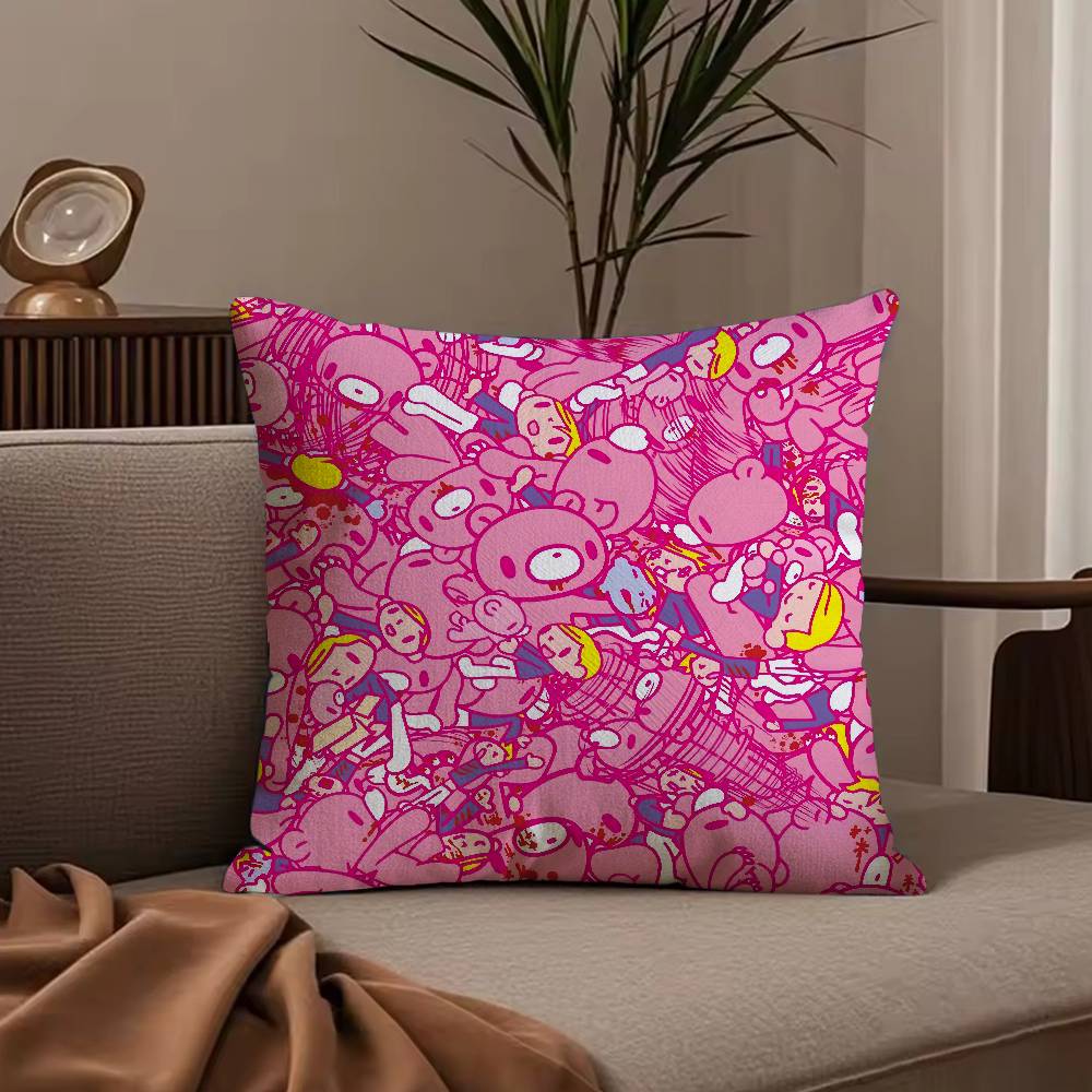 Cartoon G-GloomyS Bear Pillow Case Anti-dustmite Pillowcase Invisible zipper silky short plush Sofa cushion cover