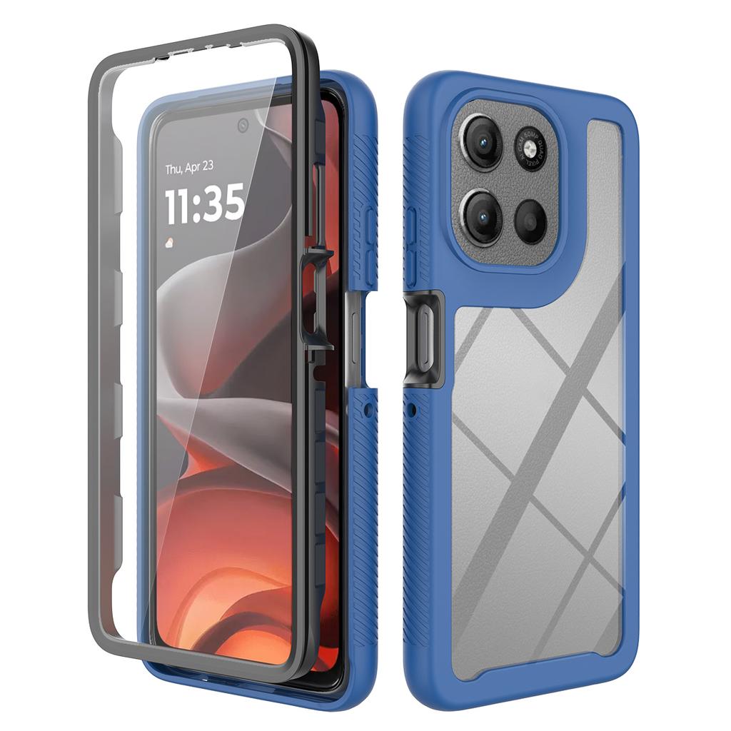 Clear Case for Motorola Moto G56 5G PC + TPU Phone Back Cover with PET Screen Film