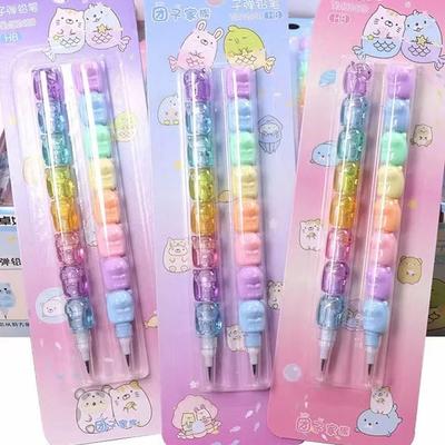 2 teile/satz Nette Bär Nicht Anspitzen Druckbleistift Student Writing Stift Schule Bürobedarf Bleistift Schreibwaren Geschenke