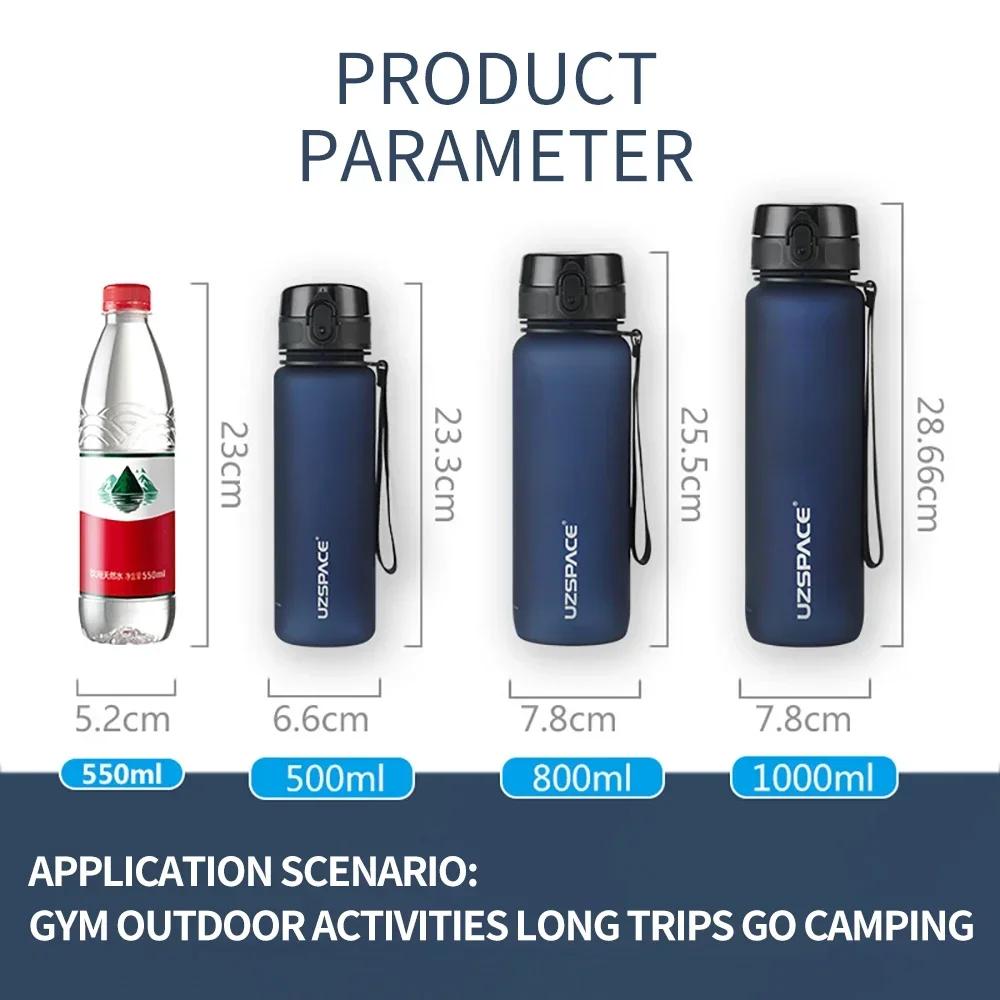 Het Försäljning 500/1000ML Sport Vattenflaska Shaker Utomhus Resa Bärbar Läckagesäker Drickflaska Tritan Plast Drickflaska BPA-fri