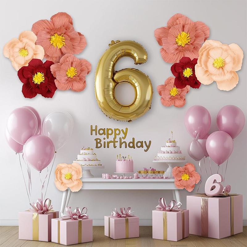 2Pcs 20/25/30cm Artificial Paper Flowers Artificial Wall Decors To Use Room Decors Party Decorations for Living Room Birthday