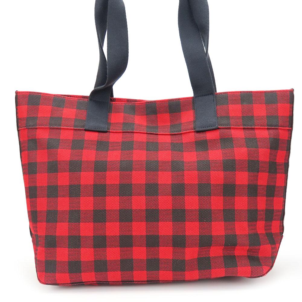 Used COACH Tote Bag F39848 canvas/leather Red black Shoulder